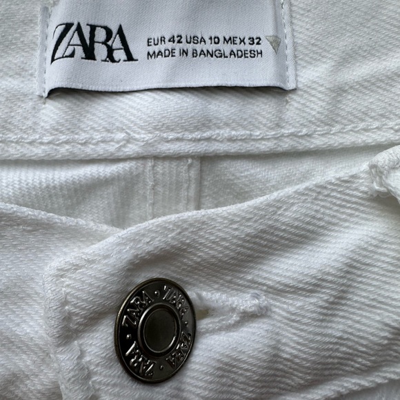 Zara White Jeans Size 42 - Picture 1 of 3